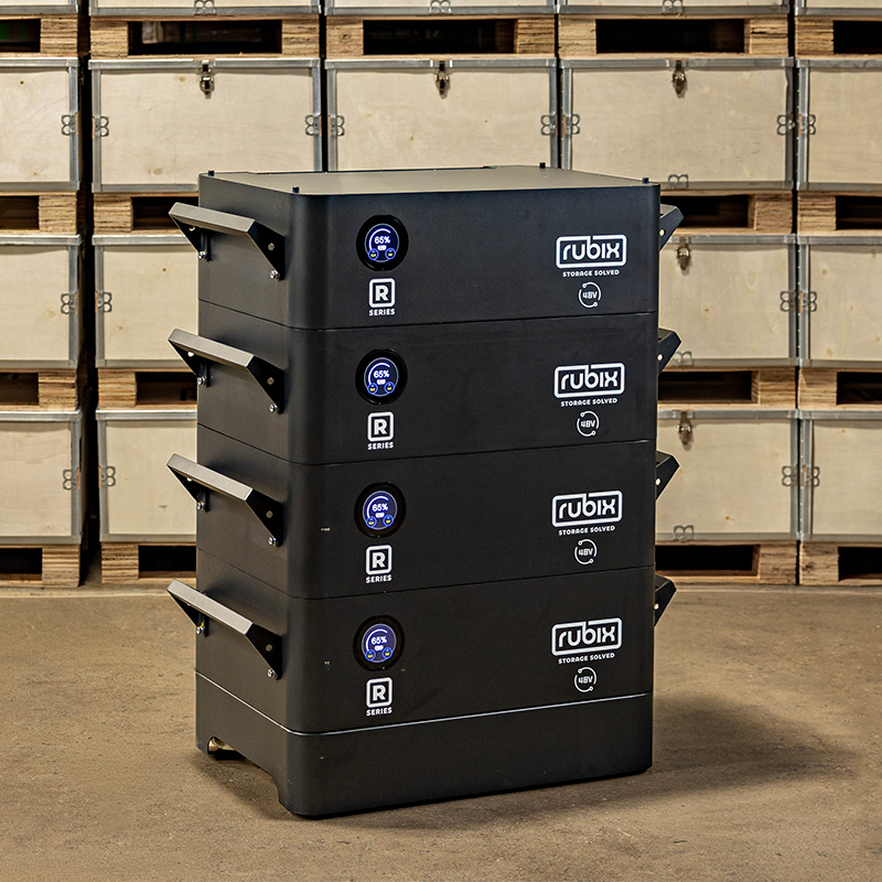 No rack batteries stacked together