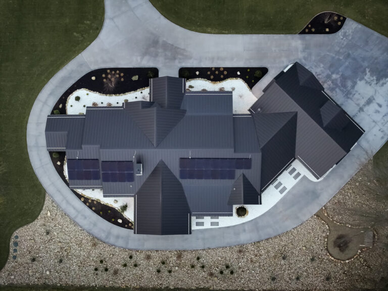 overhead view of a home