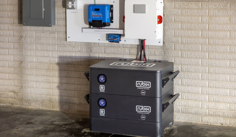 rubix battery at electrical panel