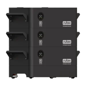 R Series battery with 3 batteries. front left view