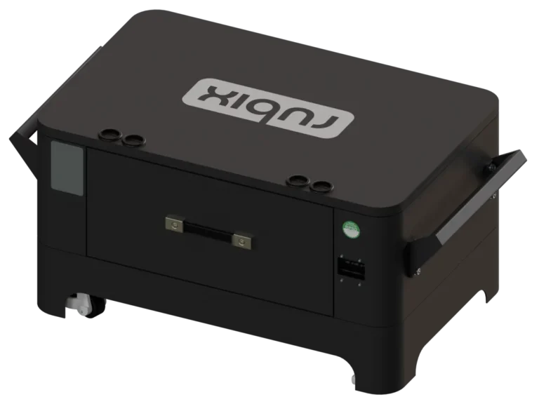 single r-series battery. rear view with cover