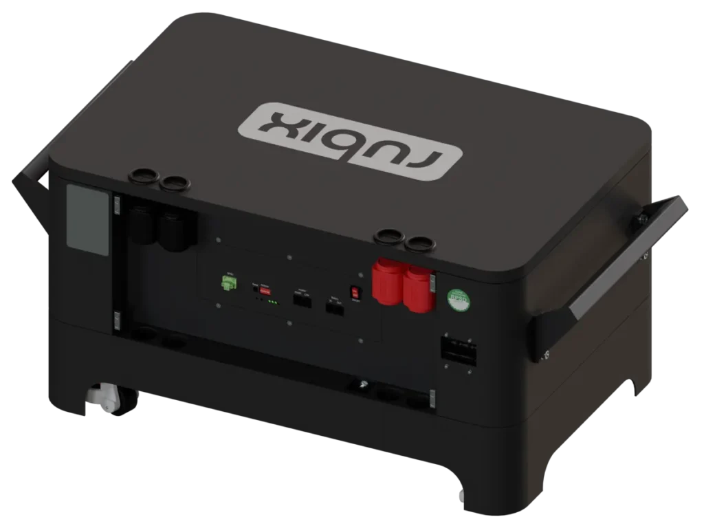 single r-series battery. rear view without cover