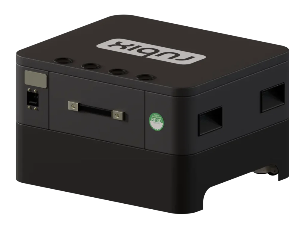 stack series battery with one battery. rear view with cover