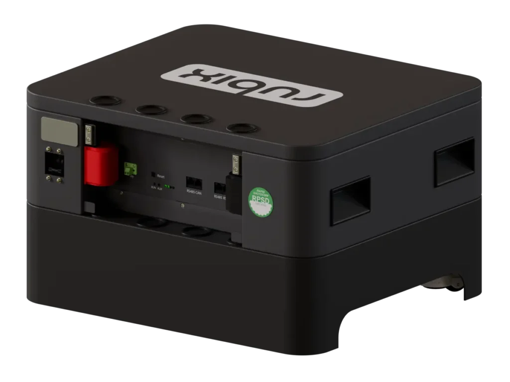 stack series battery with one battery. rear view without cover